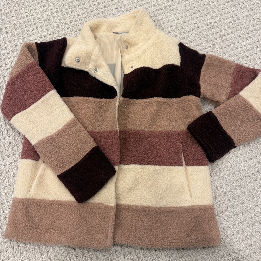 Jason Maxwell Cream Sherpa Jacket